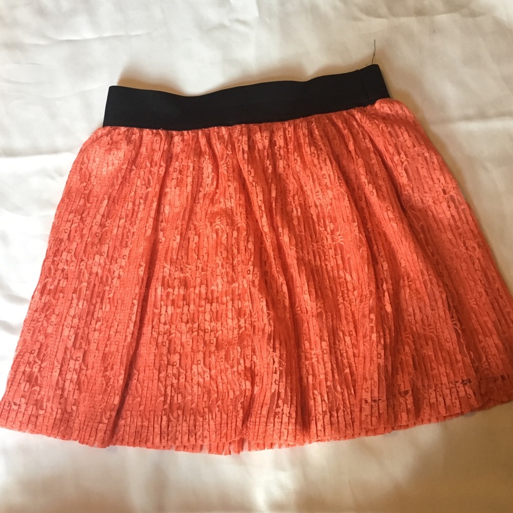 Orange Lace Skirt
